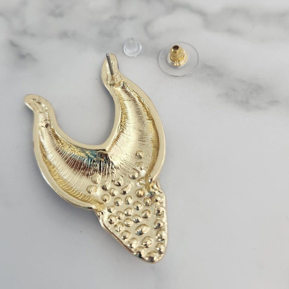 ​Disney Maleficent Horns Rhinestone Dangle Earrings Villain Gothic Halloween - Picture 5 of 9